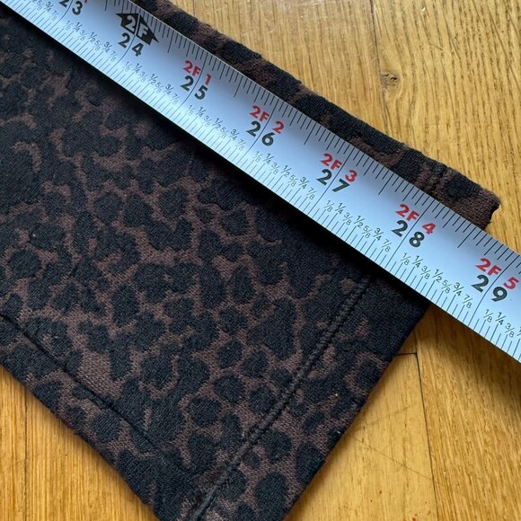 Lucy Size M Brown & Black Cheetah Animal Print Mock Neck Full Zip Jacket - Picture 5 of 12